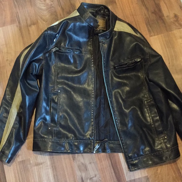 pleather jacket men